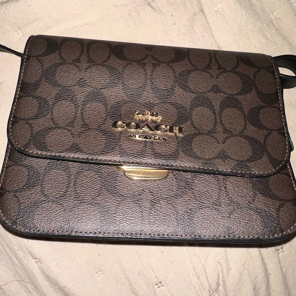 Coach Signature Print Crossbody Bag